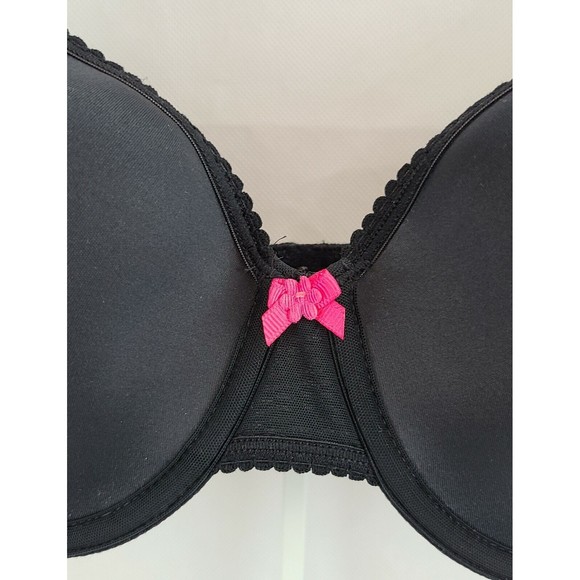 32C Black Lightly Padded Underwire Demi Bra - Picture 2 of 6